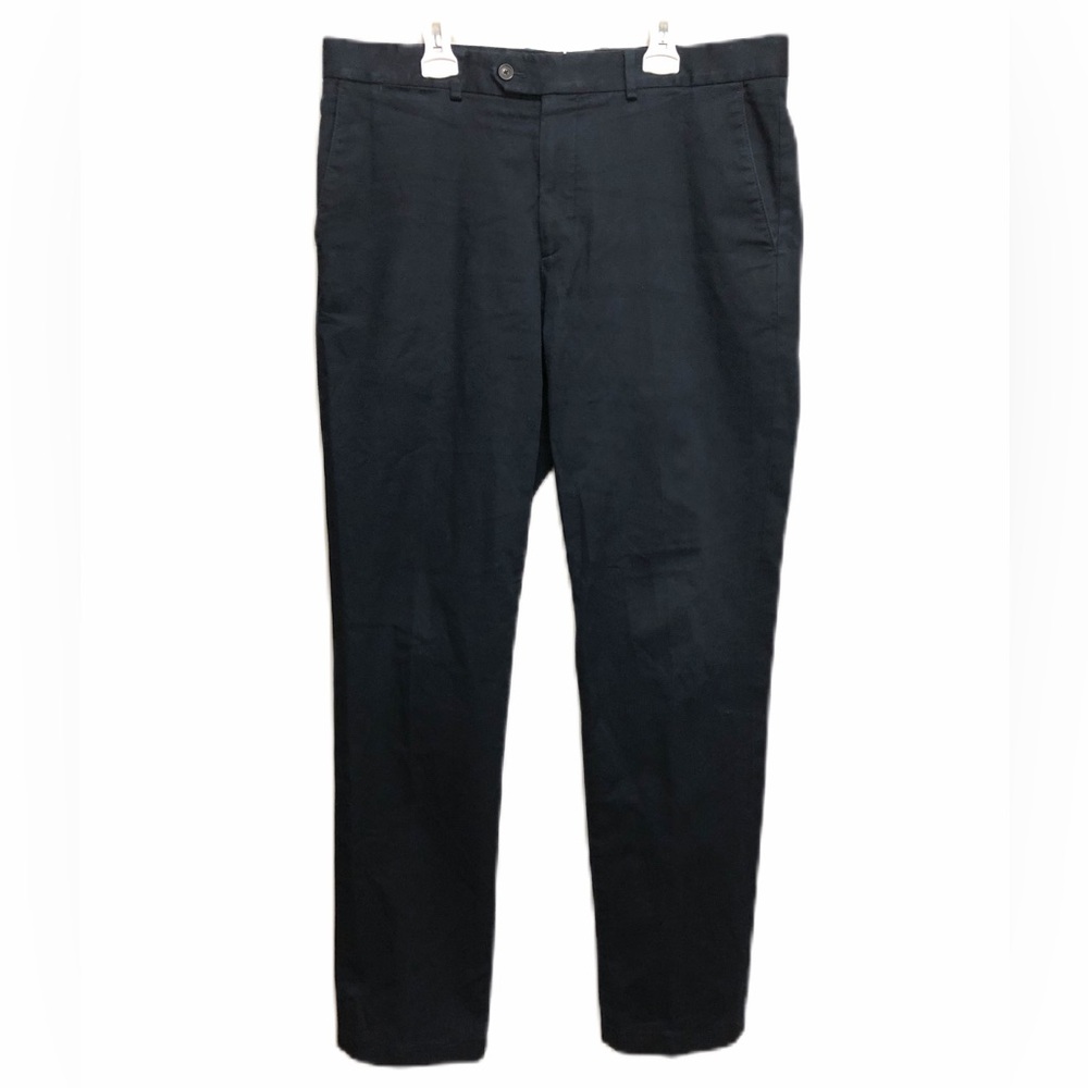 Suitsupply Pants Mens 36x33 Navy Cotton Stretch Slim Straight Leg Chino Trousers